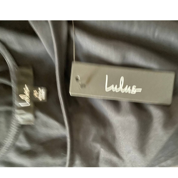 NWT Lulus Womens Scoop Neck High Cut Bodysuit Top Chiffon Long Sleeve Size XS - Picture 6 of 8